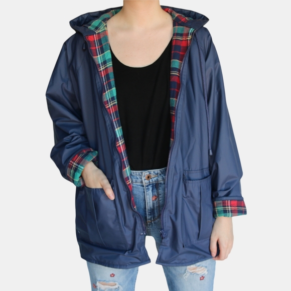flannel lined raincoat